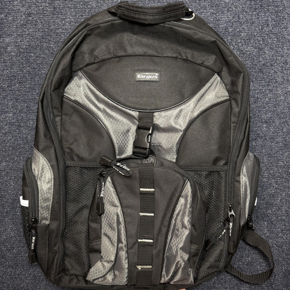 Targus Laptop Backpack Black Padded Multi Pocket Travel Work School Business